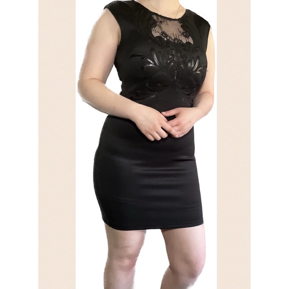 Formal Mini Black Dress, never worn - Picture 3 of 6